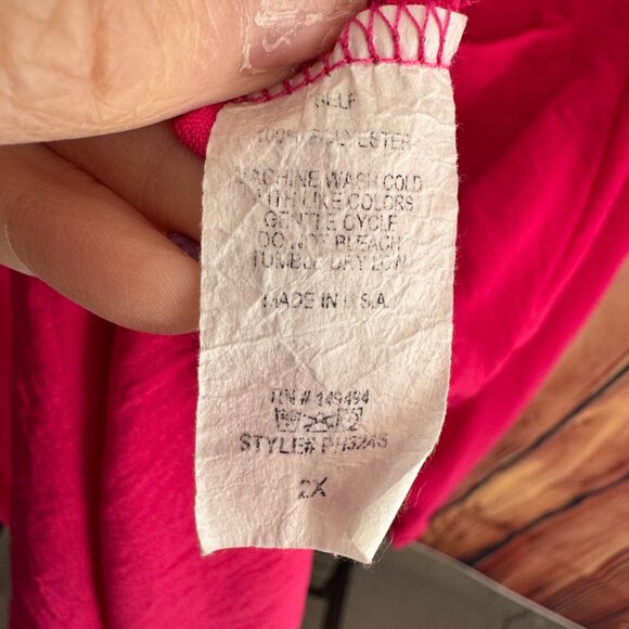 Phierce Fashions - Button Down Tunic Top - Pink - 2x - - Picture 8 of 12